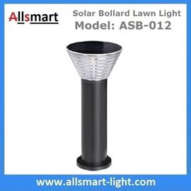 China 60cm/24inch Solar Bollard Lawn Lights Solar Yard Light Cement Bollard Solar Pathway Lamp Aluminum Black for Landscape supplier