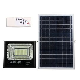 China 100W 224LED Solar Flood Lights with Remote Outdoor Street Light With Solar Panel Battery for Garden Patio Parking Lot supplier