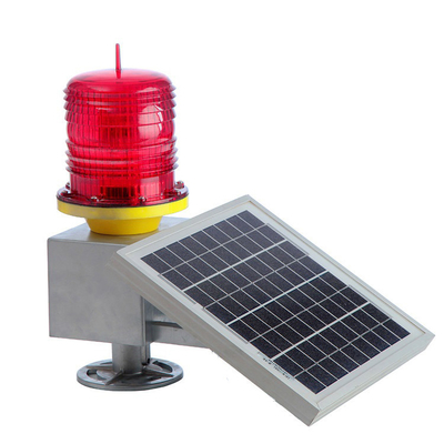 China 30LED Red Solar Obstruction Light Aviation Warning Lamp with Solar Panel For Tower Crane High Building supplier