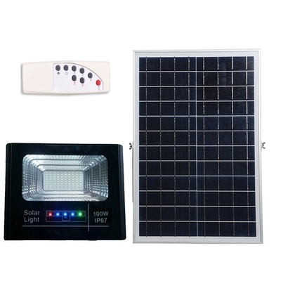 China 100W Solar Flood Lights with Remote Outdoor Street Light With Solar Panel Battery for Garden Patio Parking Lot supplier