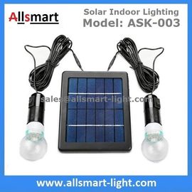China 4000mAH Li-ion Battery 2pcs 3W 20LED Bulbs Solar Home Kits Indoor Lighting DC Solar Garage Barn System 3W Solar Panel supplier